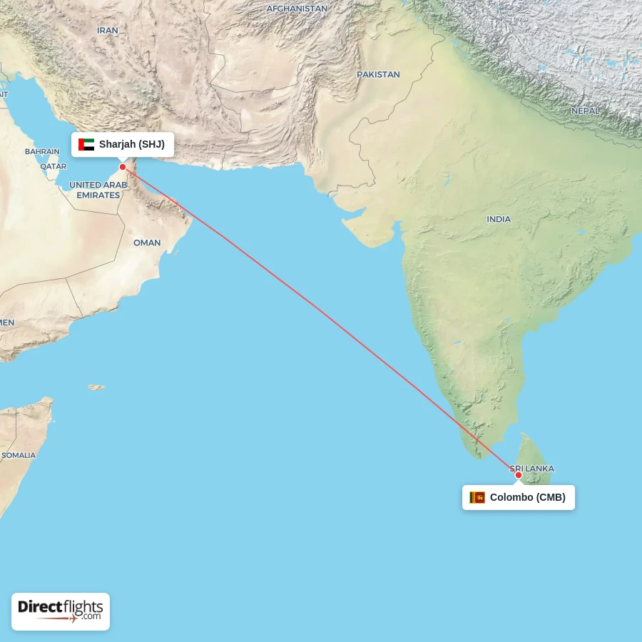 SHJ - CMB route map