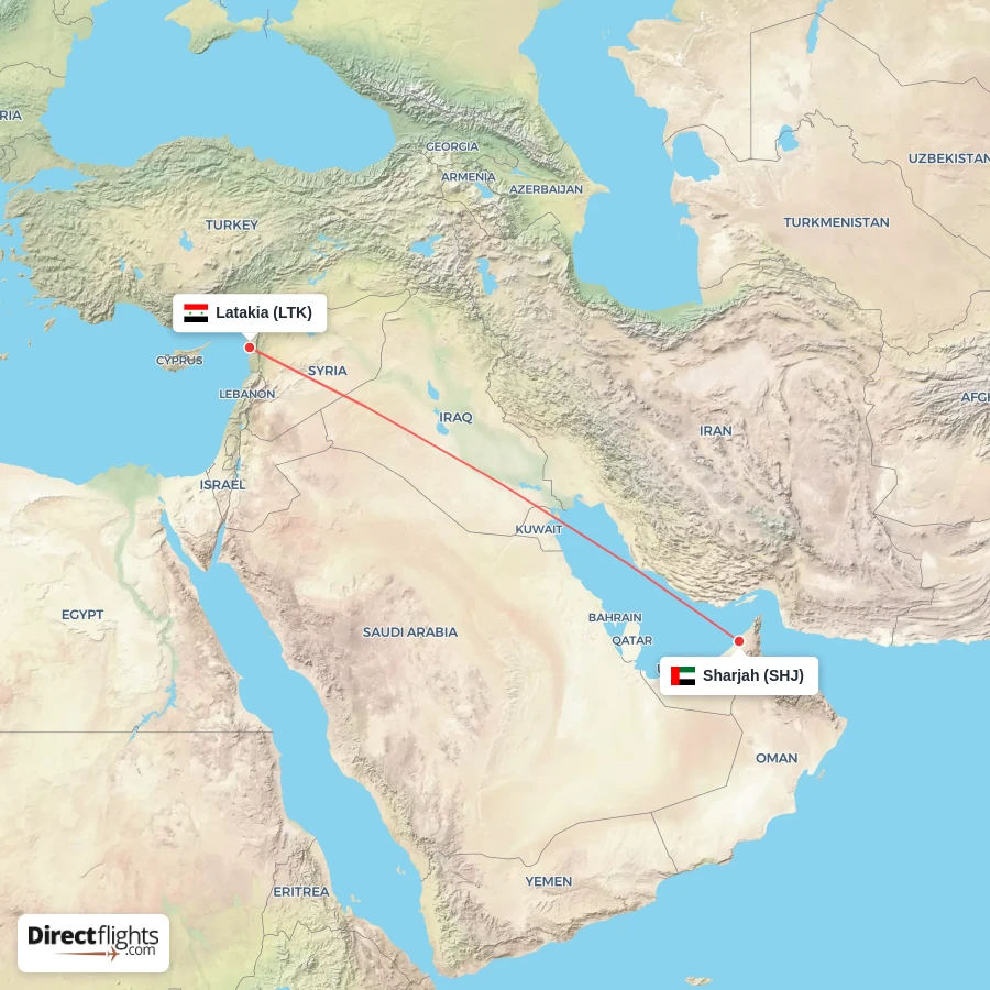 SHJ - LTK route map