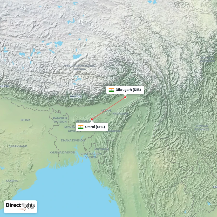 SHL - DIB route map