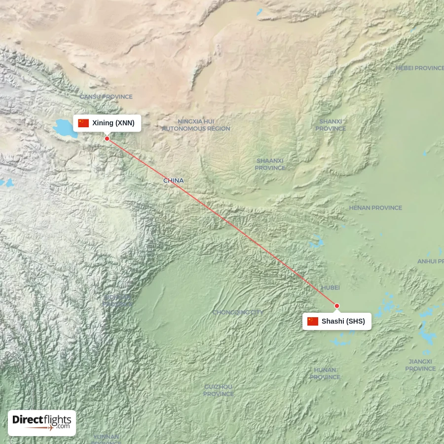 SHS - XNN route map