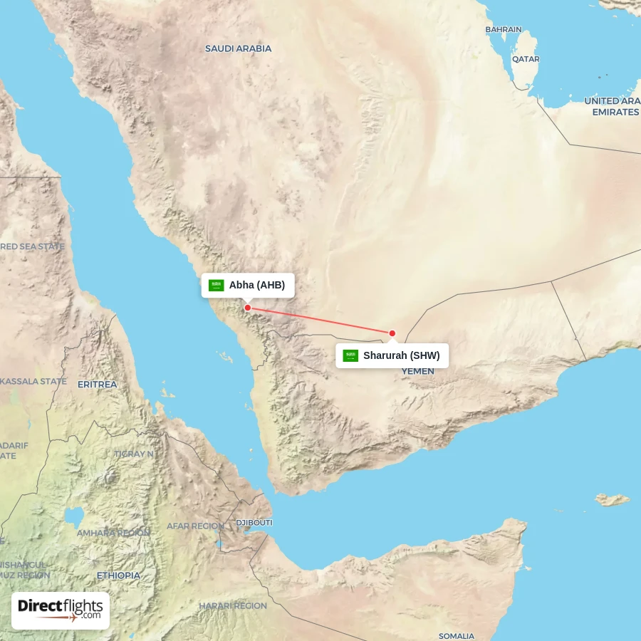 SHW - AHB route map