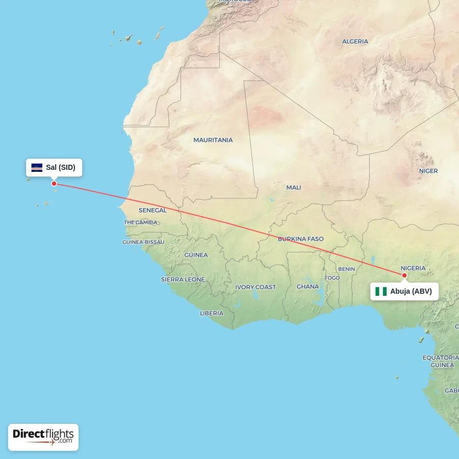 SID - ABV route map