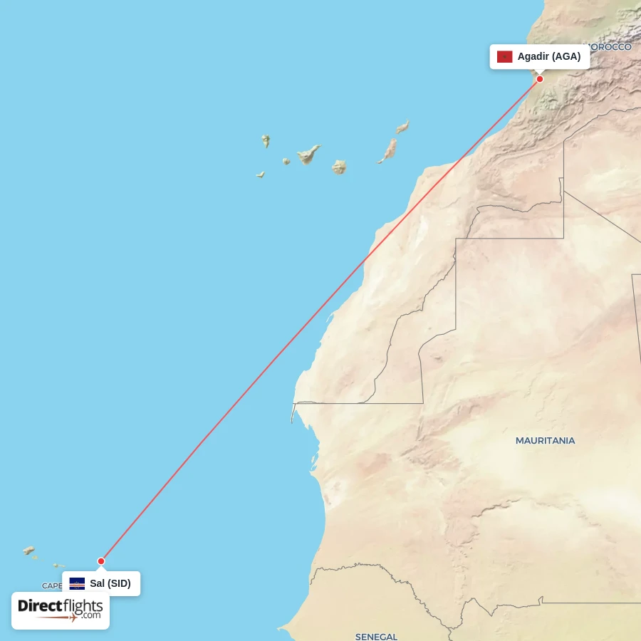 SID - AGA route map