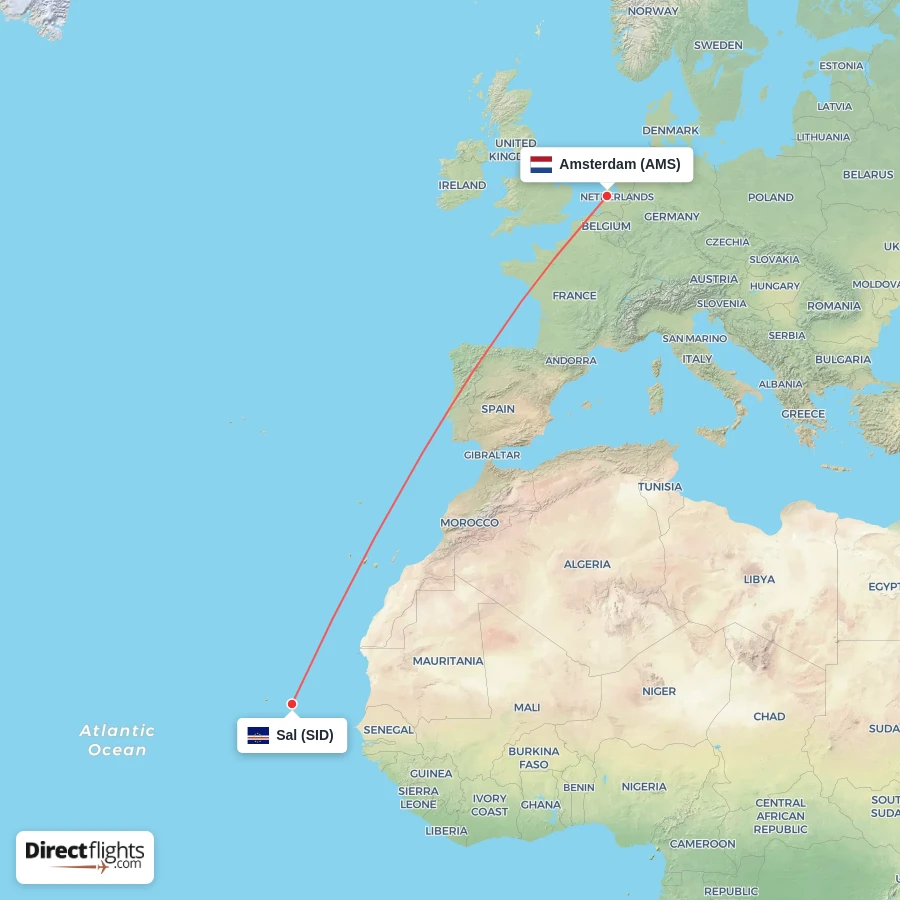 SID - AMS route map