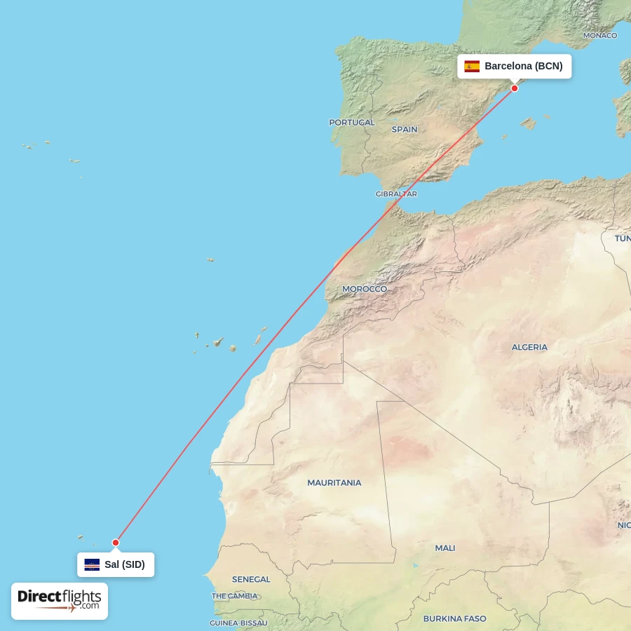 SID - BCN route map