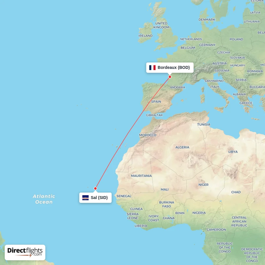 SID - BOD route map