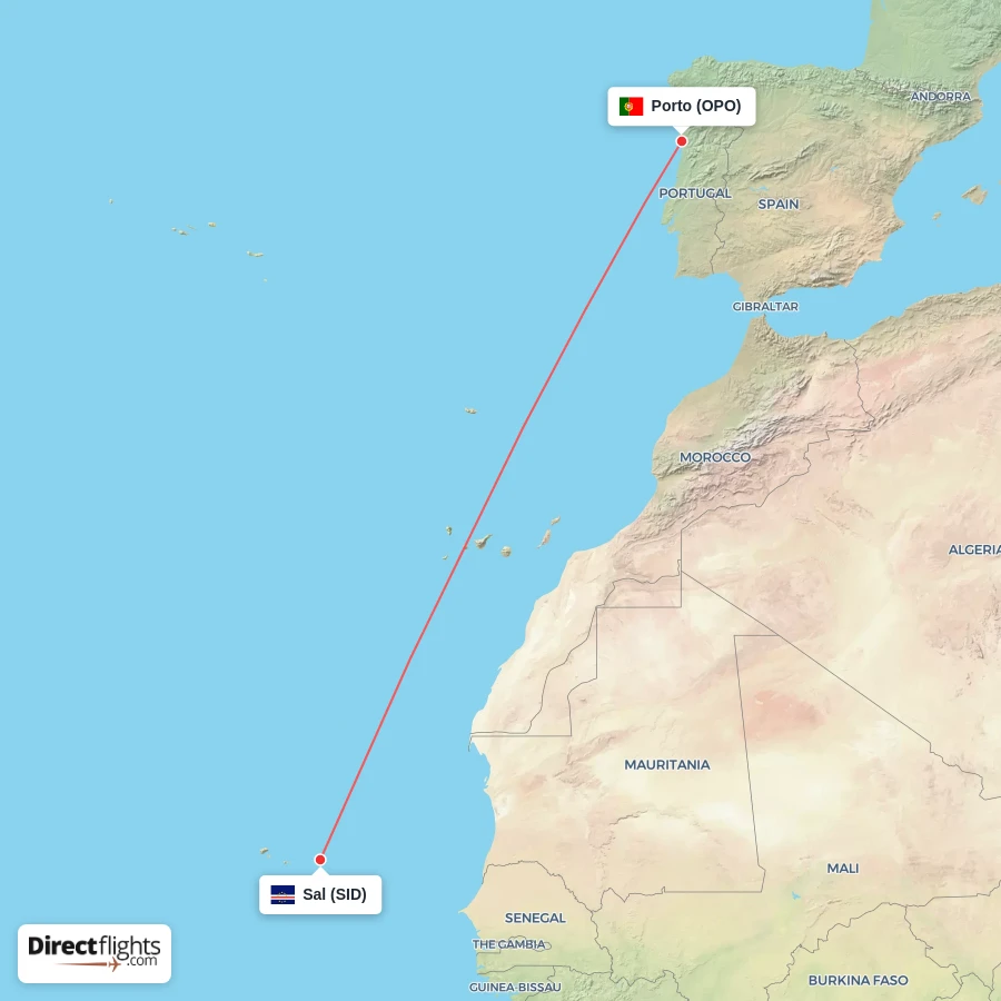 SID - OPO route map