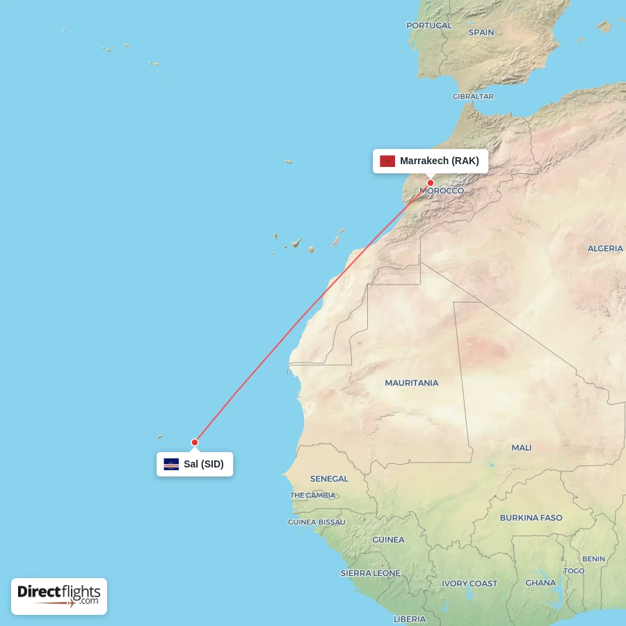 SID - RAK route map
