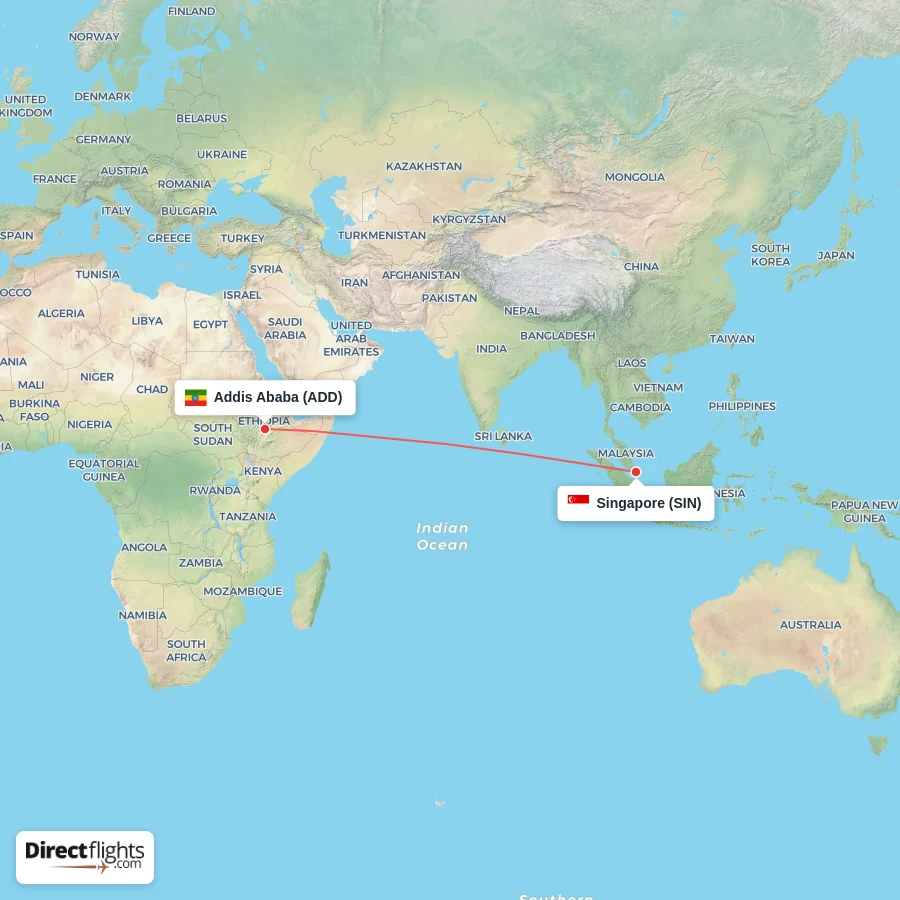 SIN - ADD route map