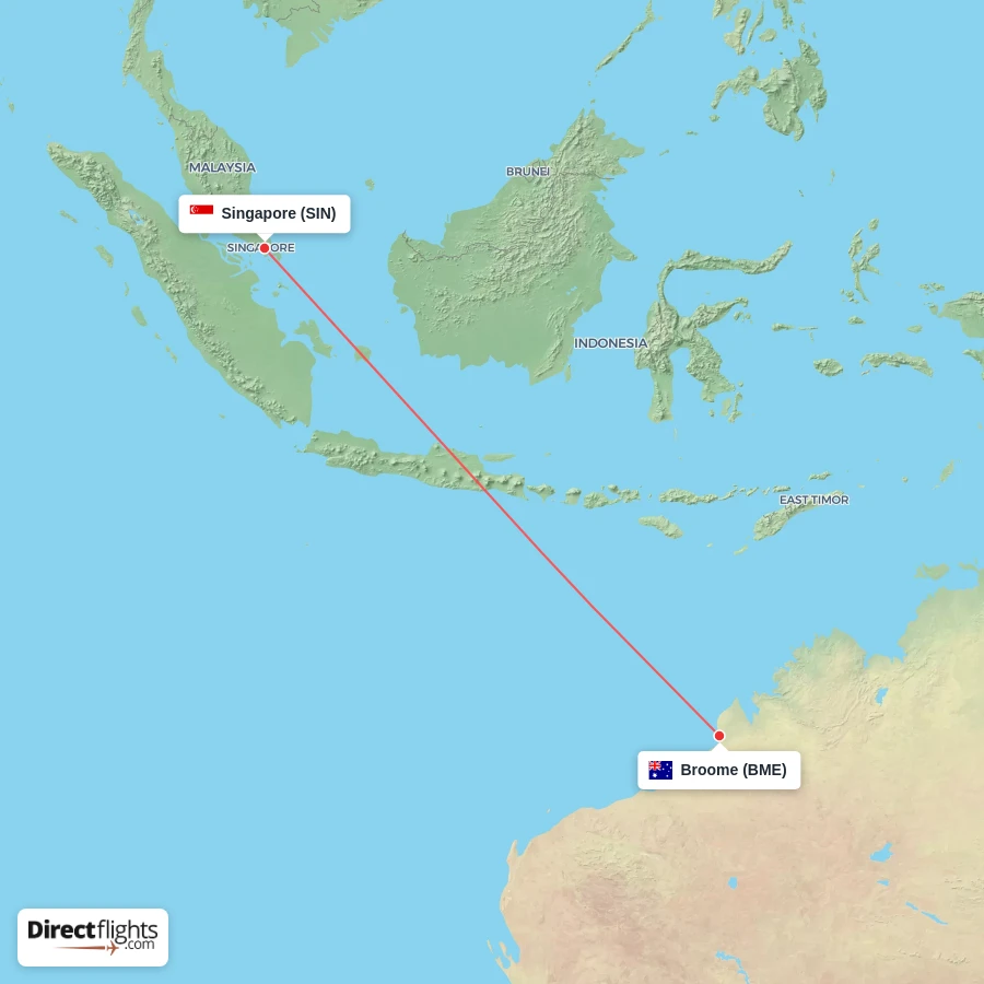 SIN - BME route map