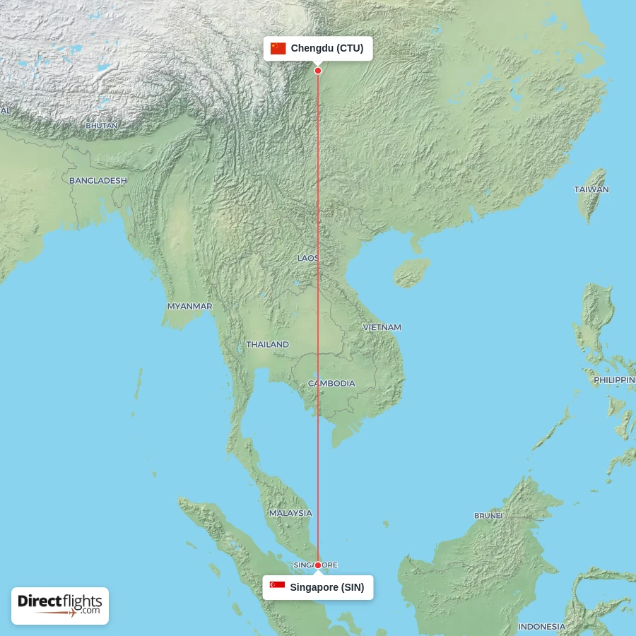 SIN - CTU route map