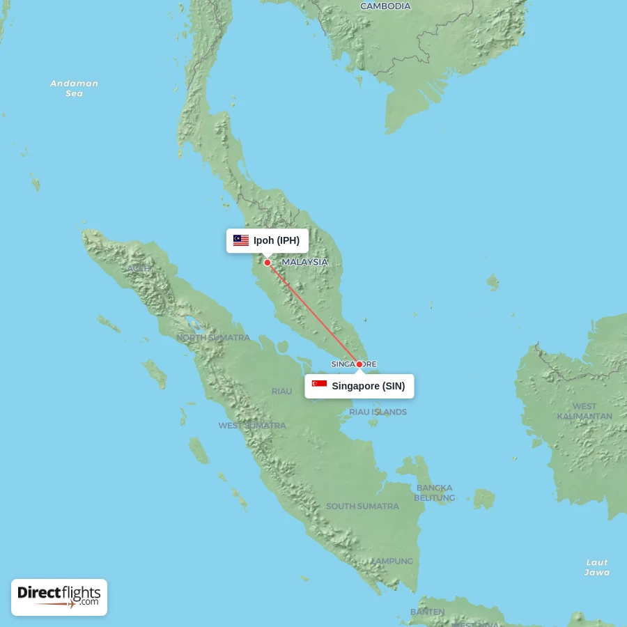 SIN - IPH route map