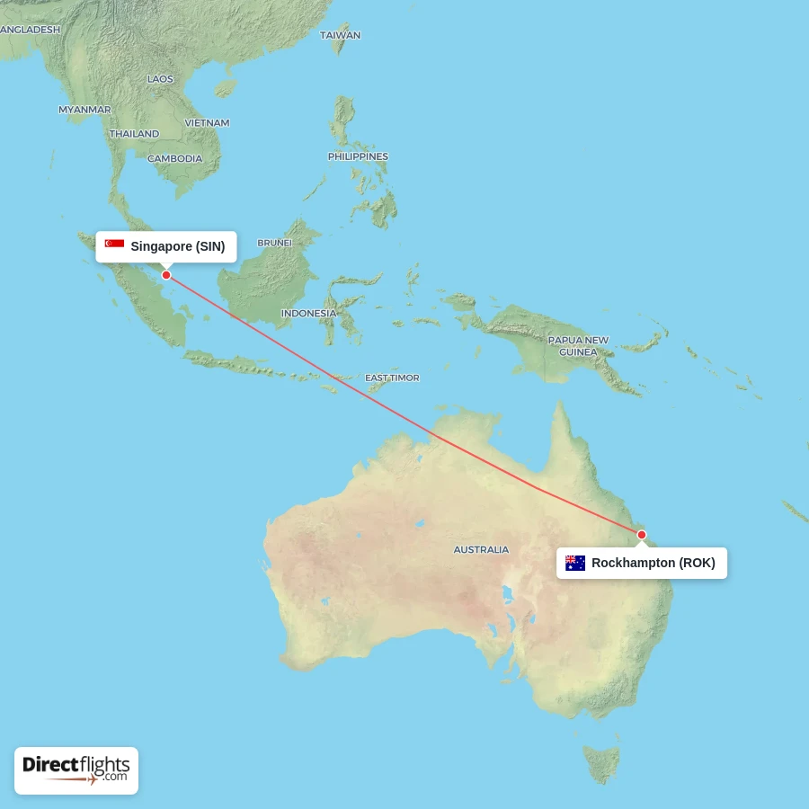 SIN - ROK route map