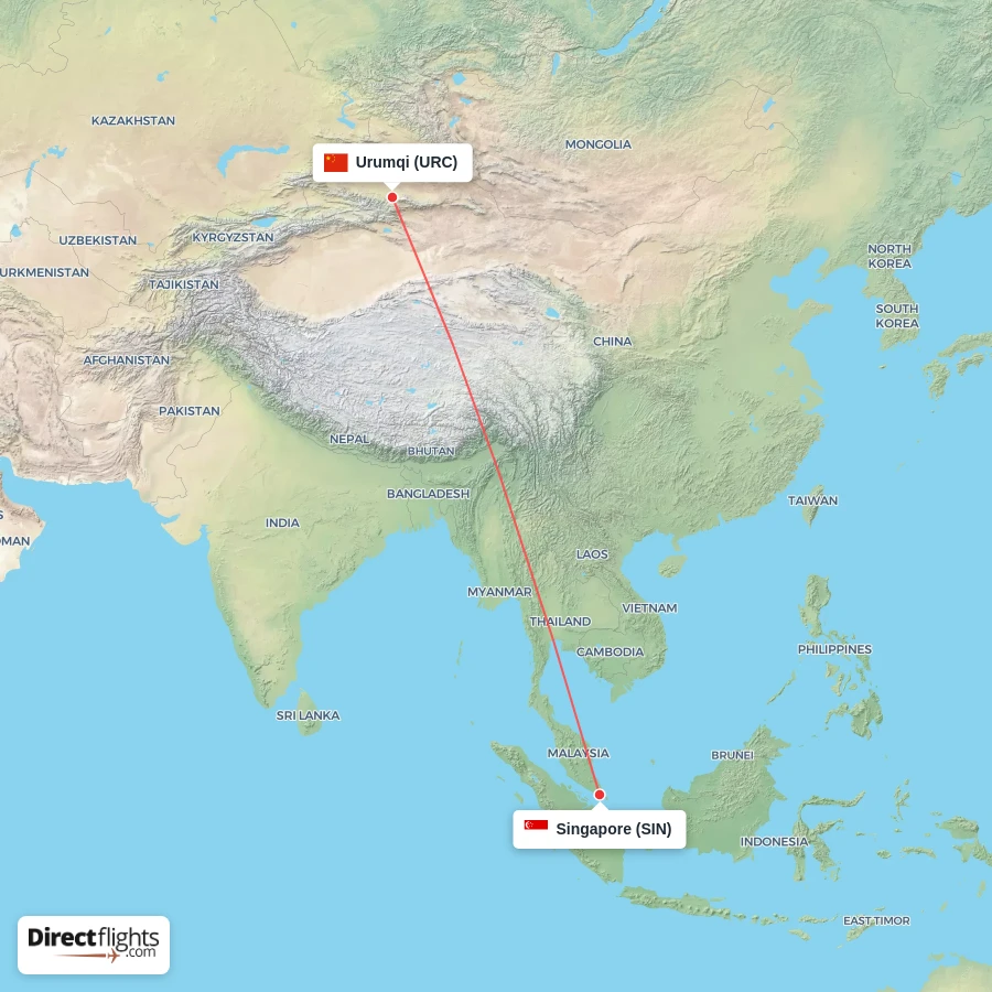 SIN - URC route map