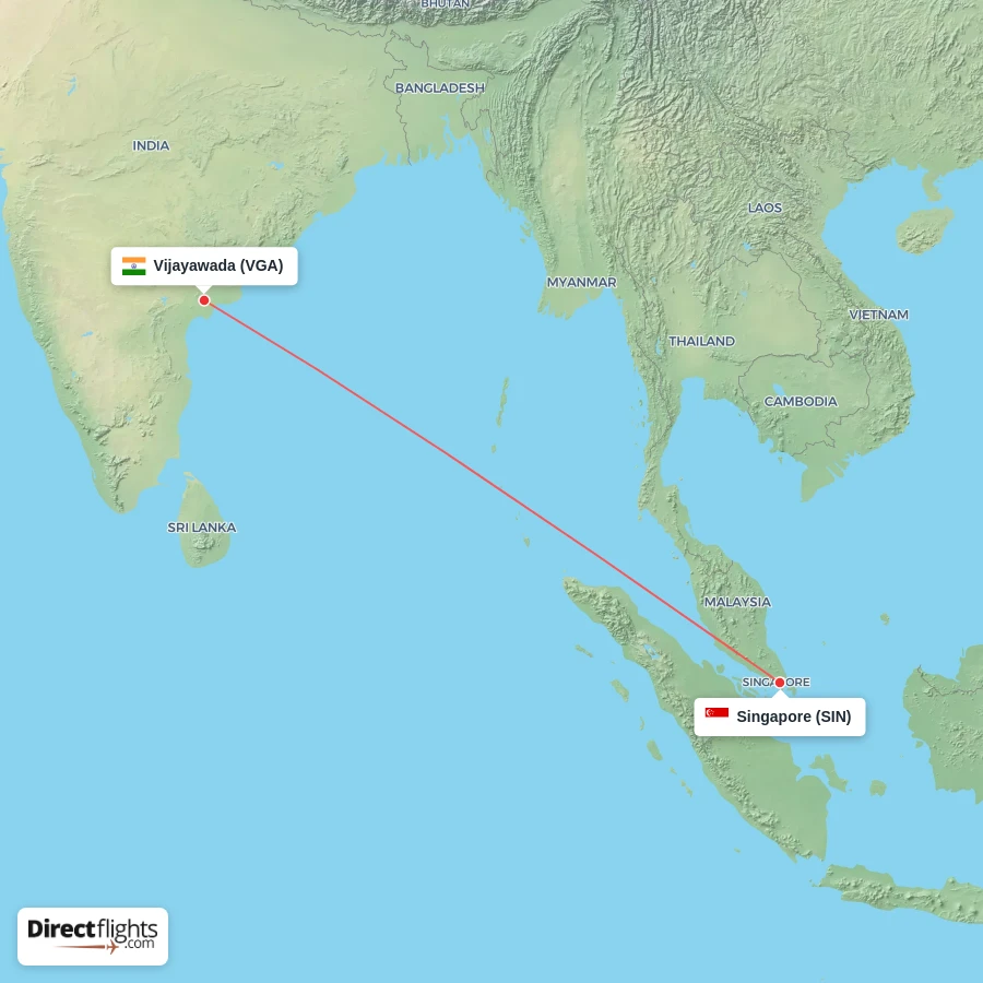 SIN - VGA route map