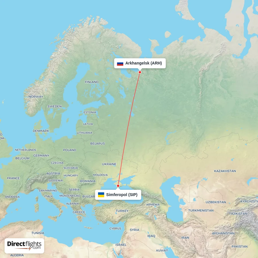 SIP - ARH route map