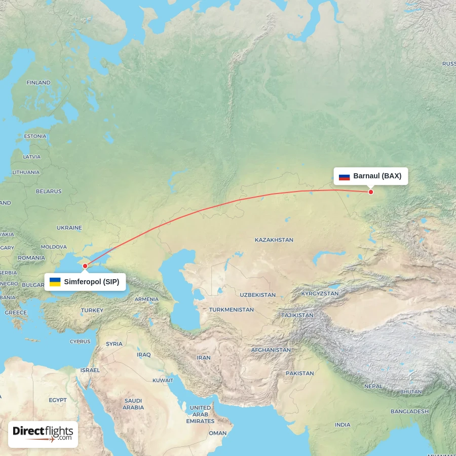 SIP - BAX route map