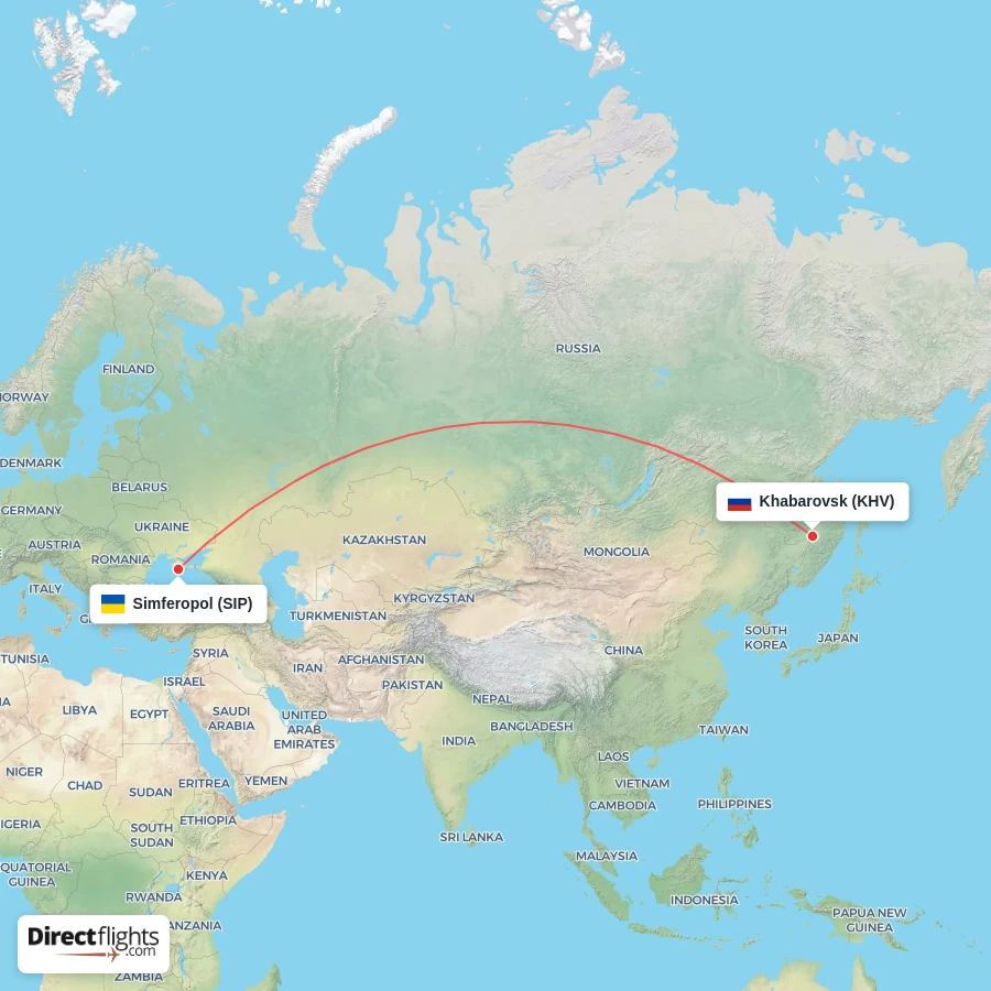 SIP - KHV route map