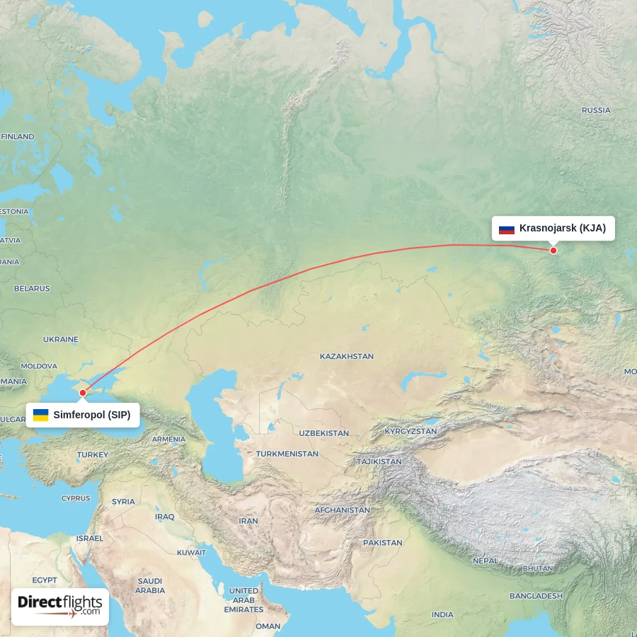 SIP - KJA route map