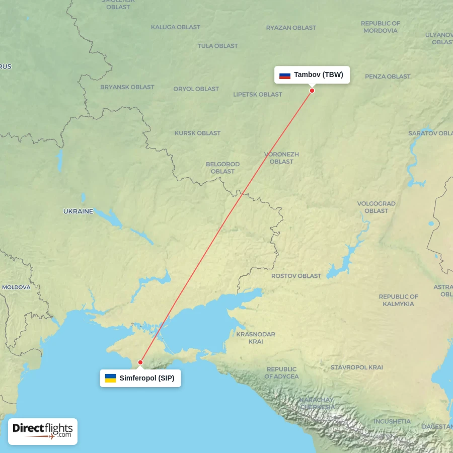 SIP - TBW route map
