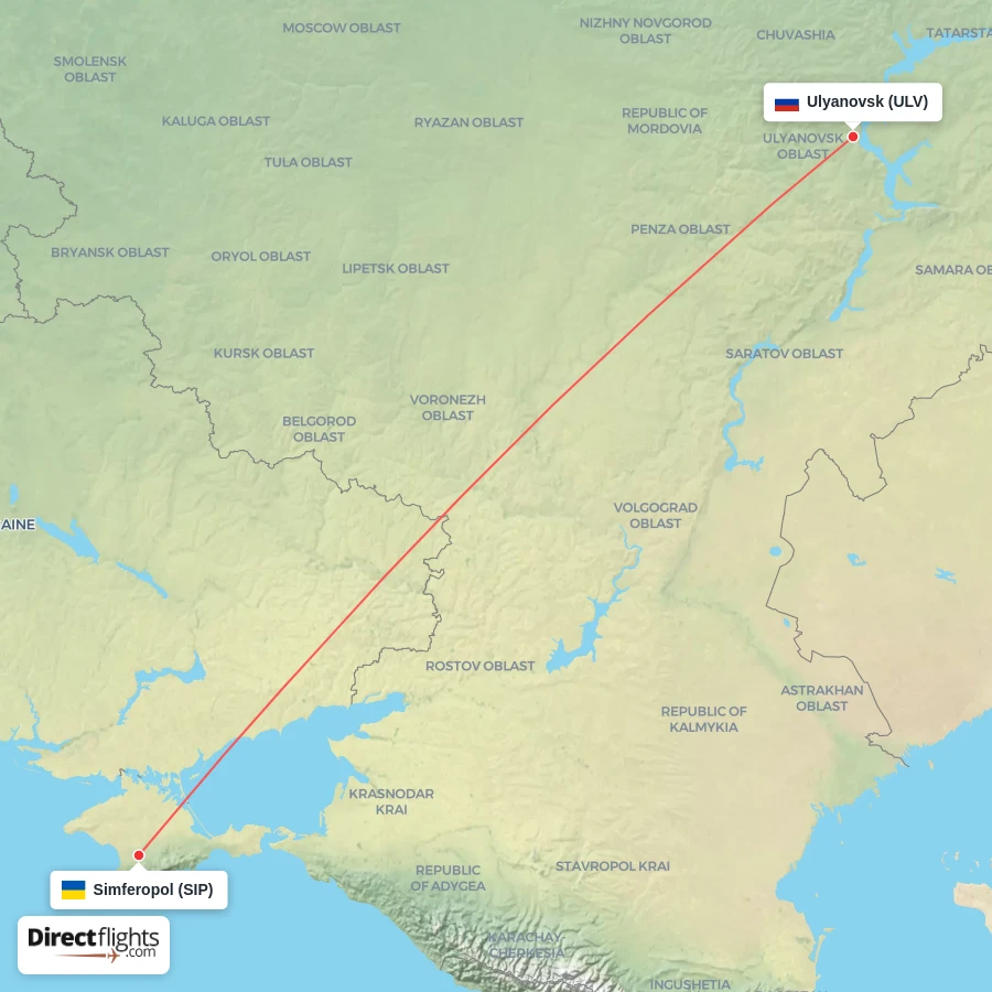 SIP - ULV route map