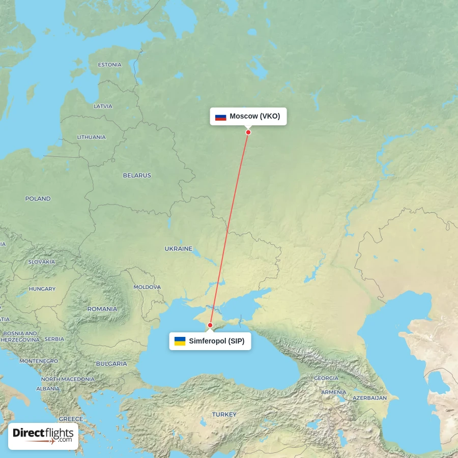 SIP - VKO route map