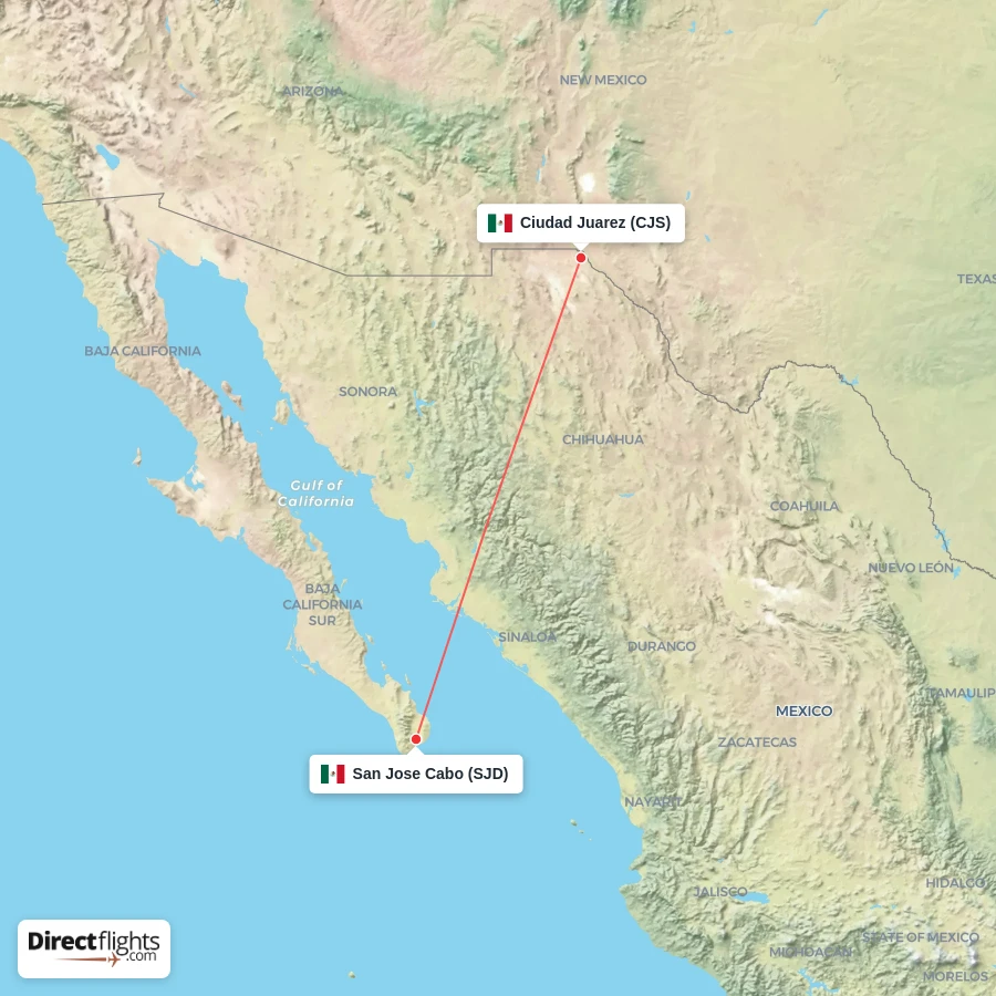 SJD - CJS route map