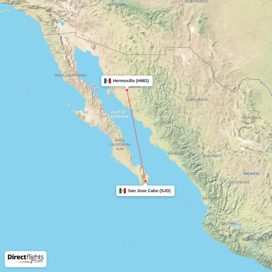 SJD - HMO route map