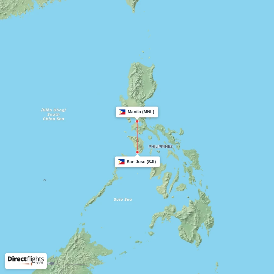 SJI - MNL route map