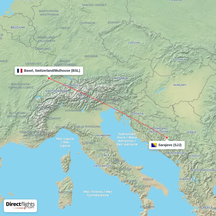 SJJ - BSL route map