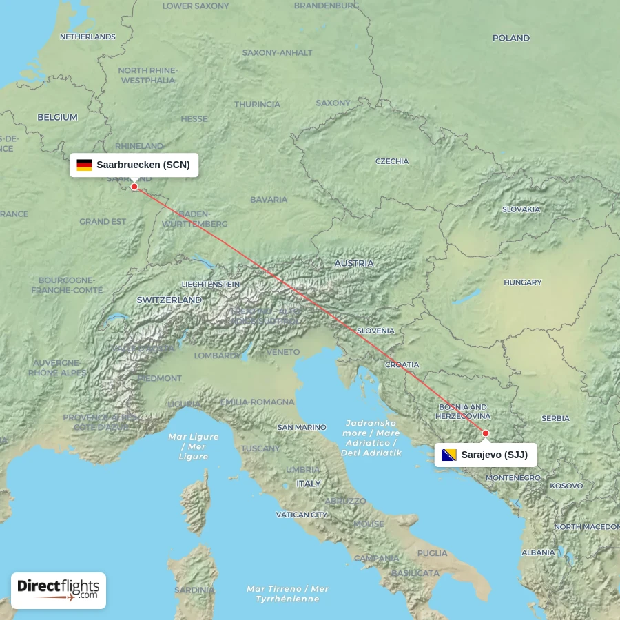 SJJ - SCN route map