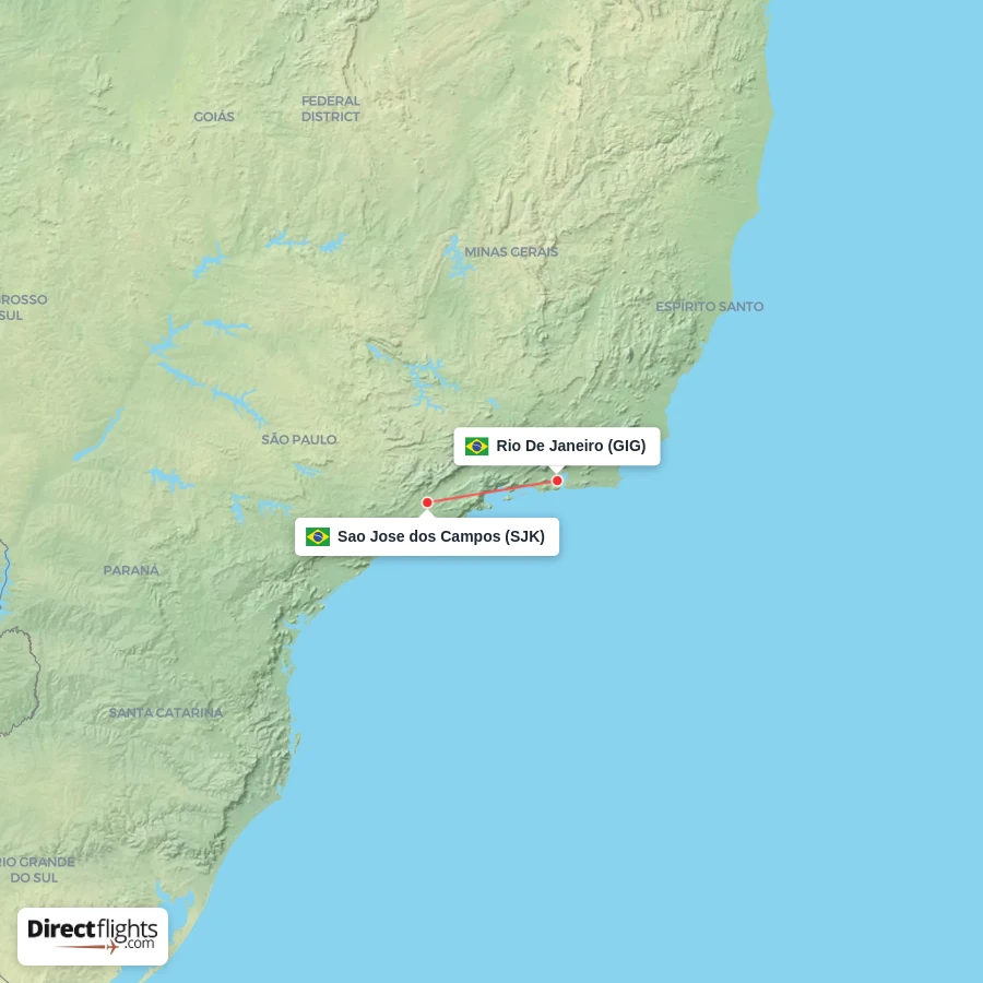 SJK - GIG route map