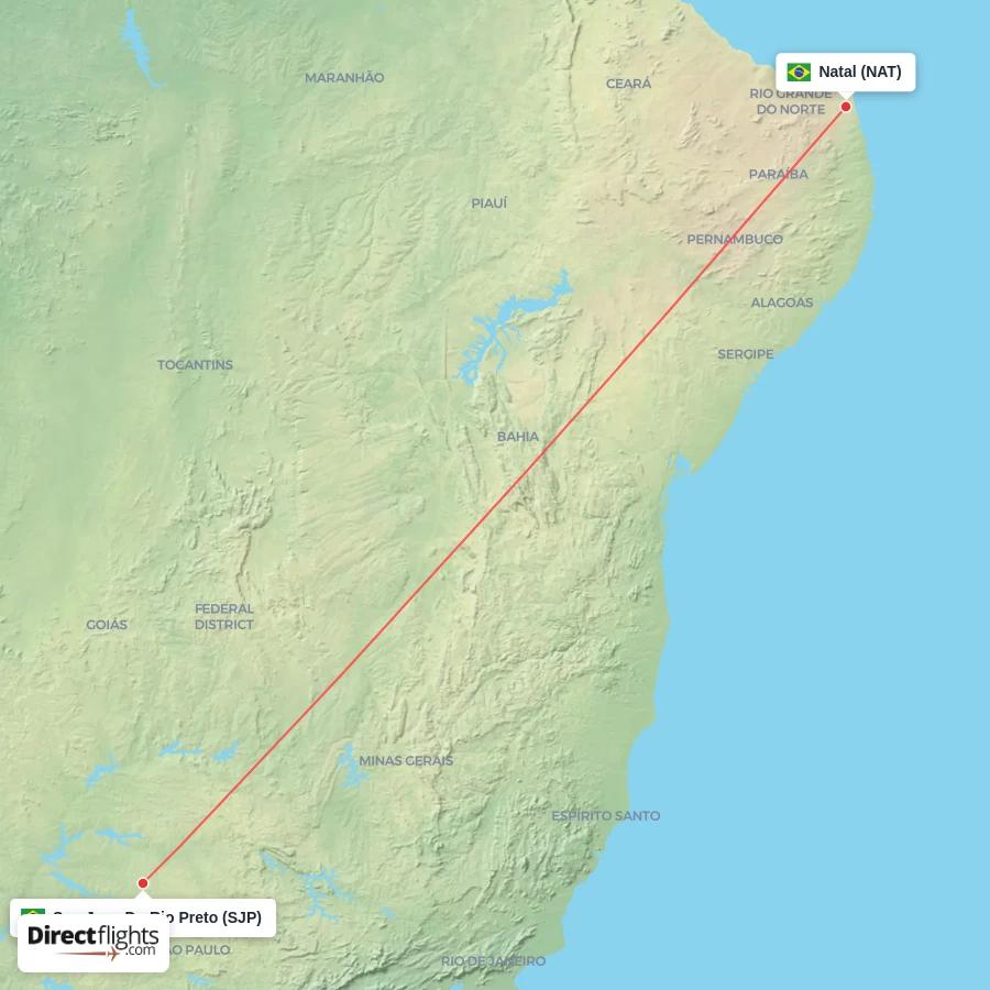SJP - NAT route map