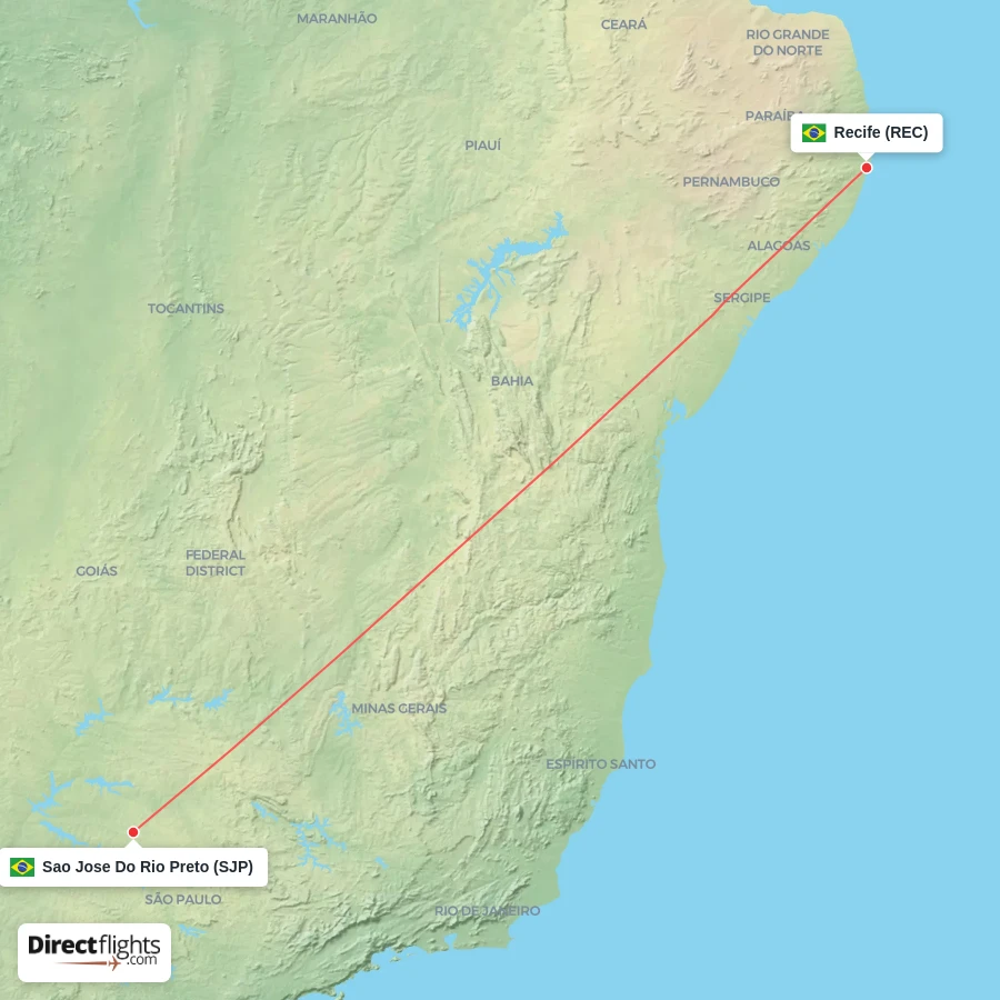 SJP - REC route map