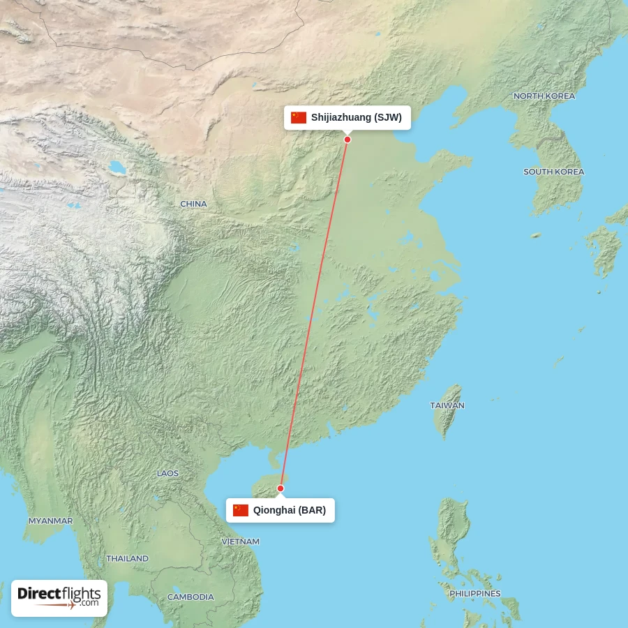 SJW - BAR route map