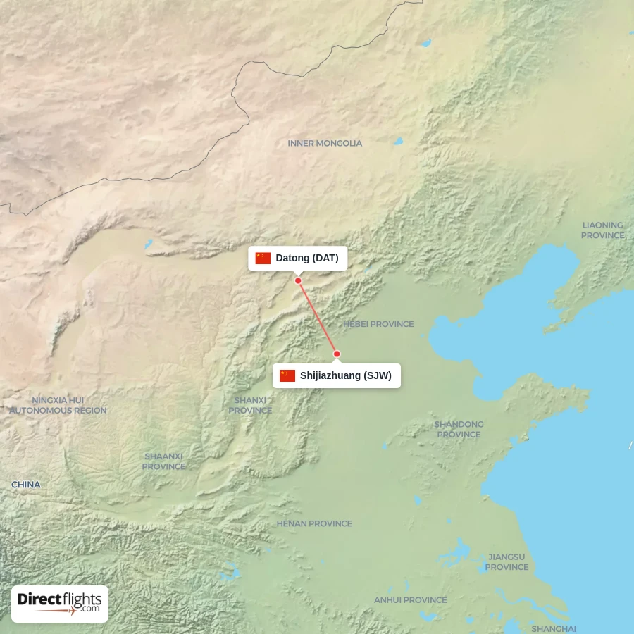 SJW - DAT route map