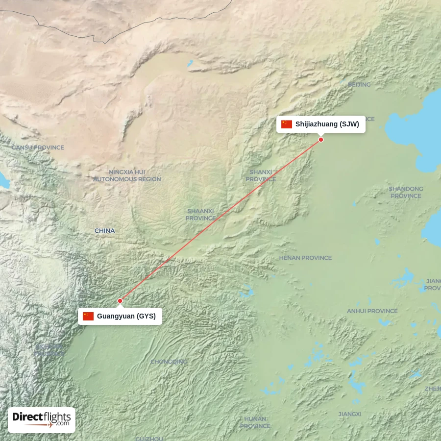 SJW - GYS route map