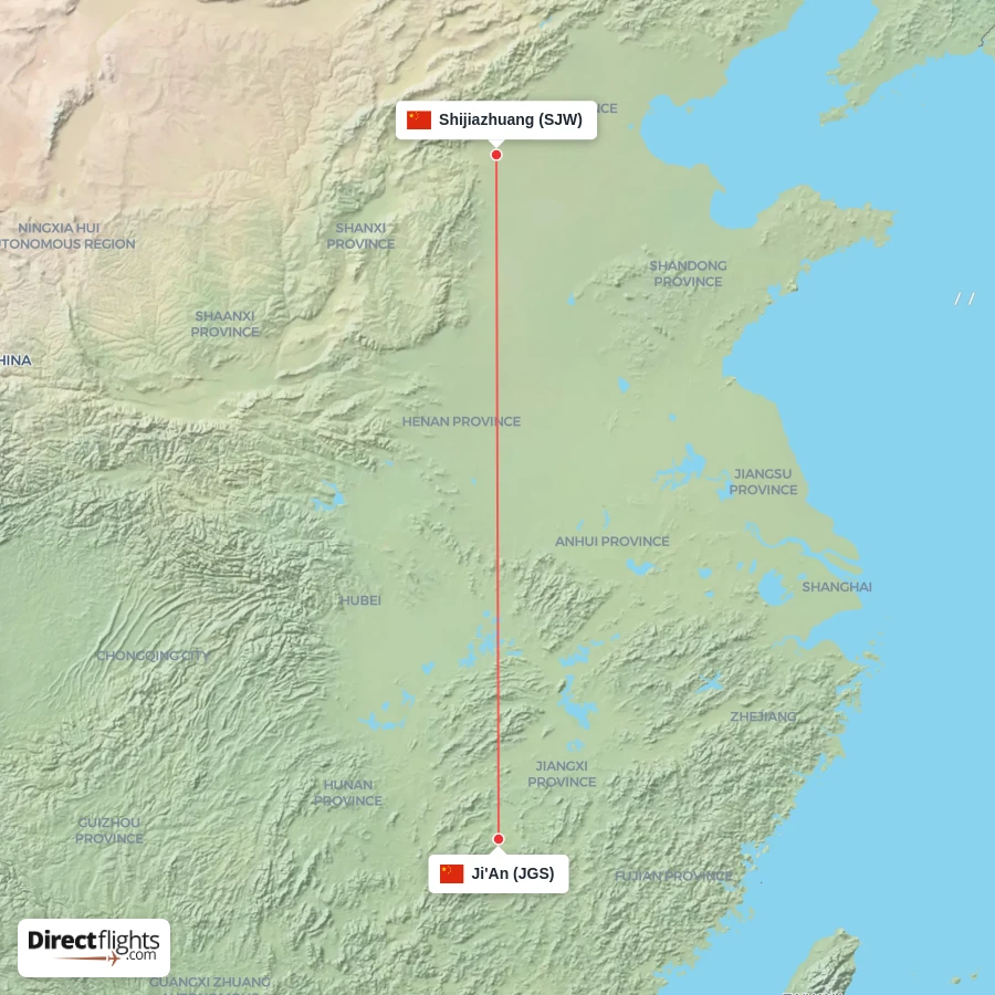 SJW - JGS route map
