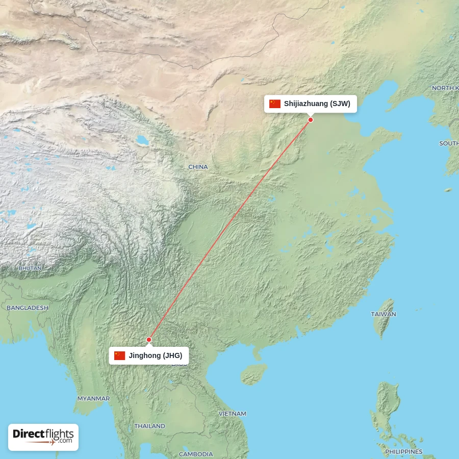SJW - JHG route map