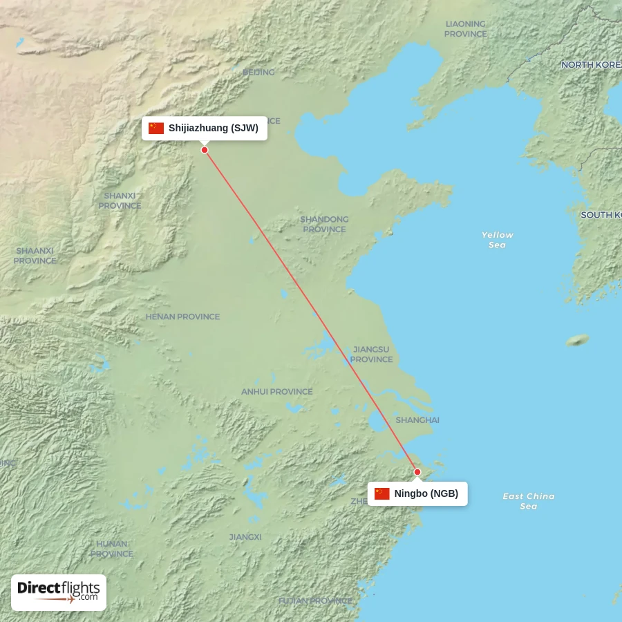SJW - NGB route map