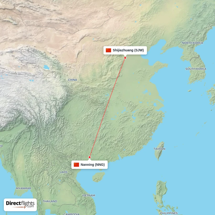 SJW - NNG route map