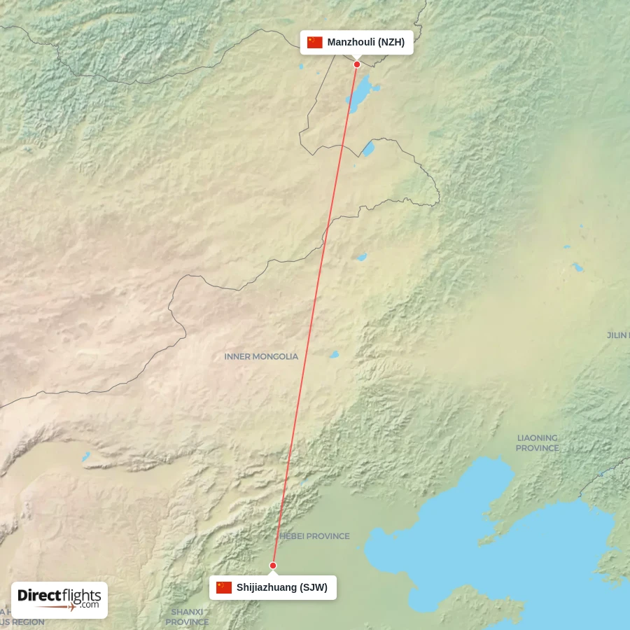 SJW - NZH route map