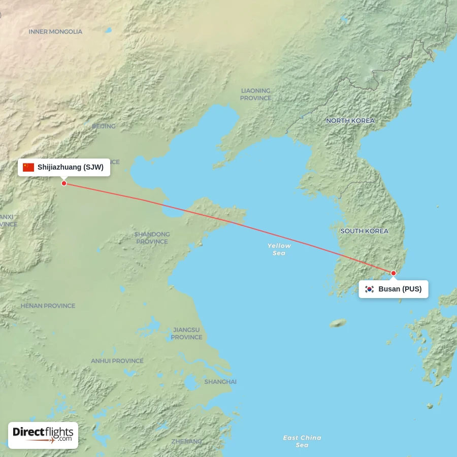 SJW - PUS route map
