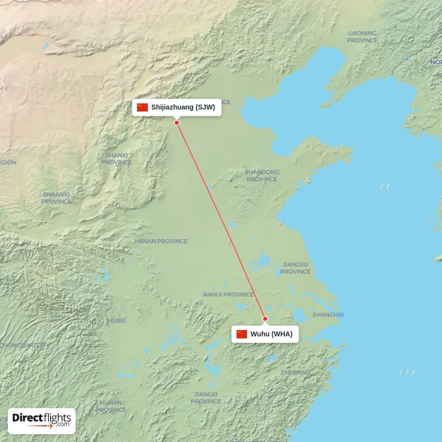 SJW - WHA route map