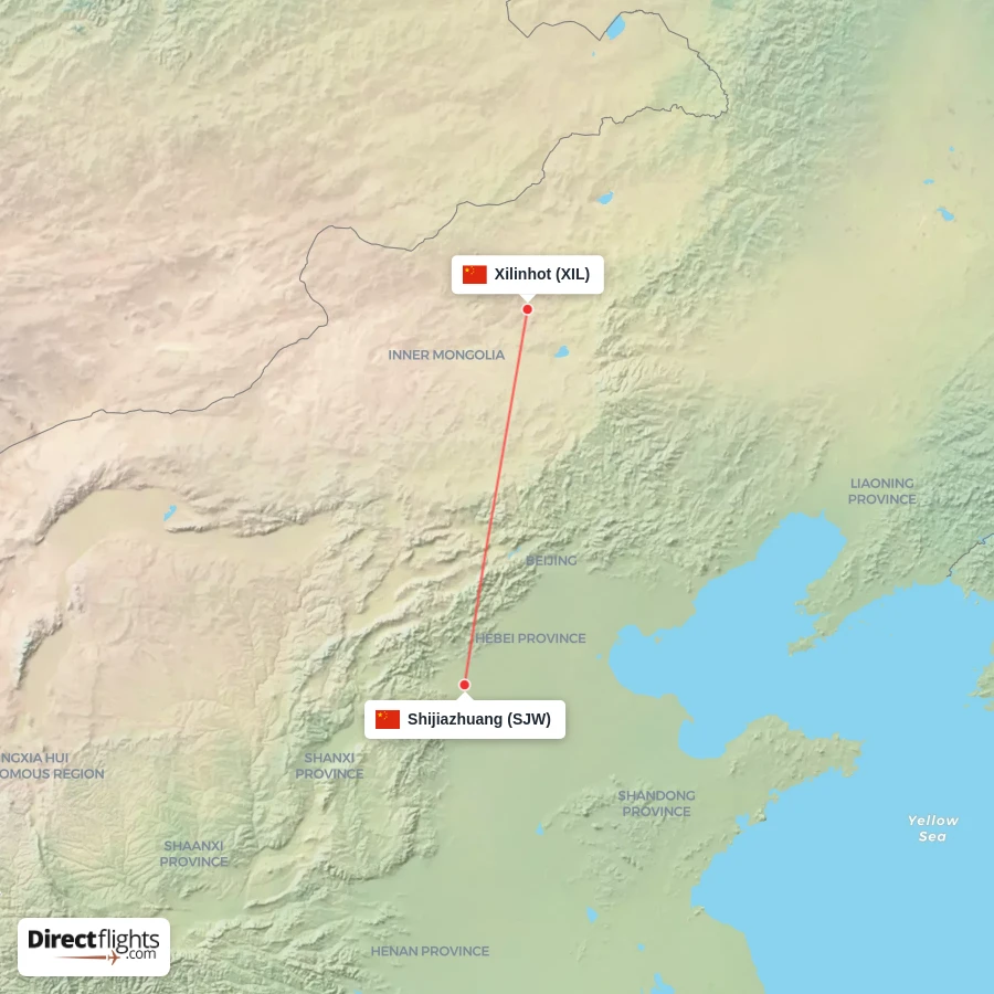 SJW - XIL route map
