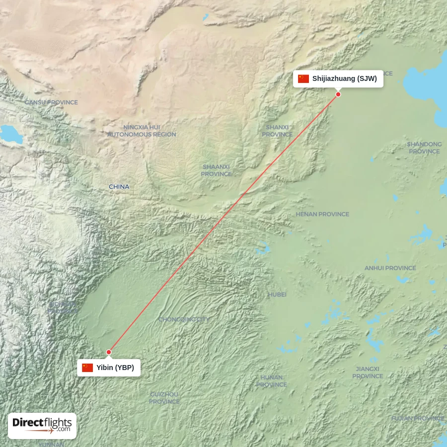 SJW - YBP route map