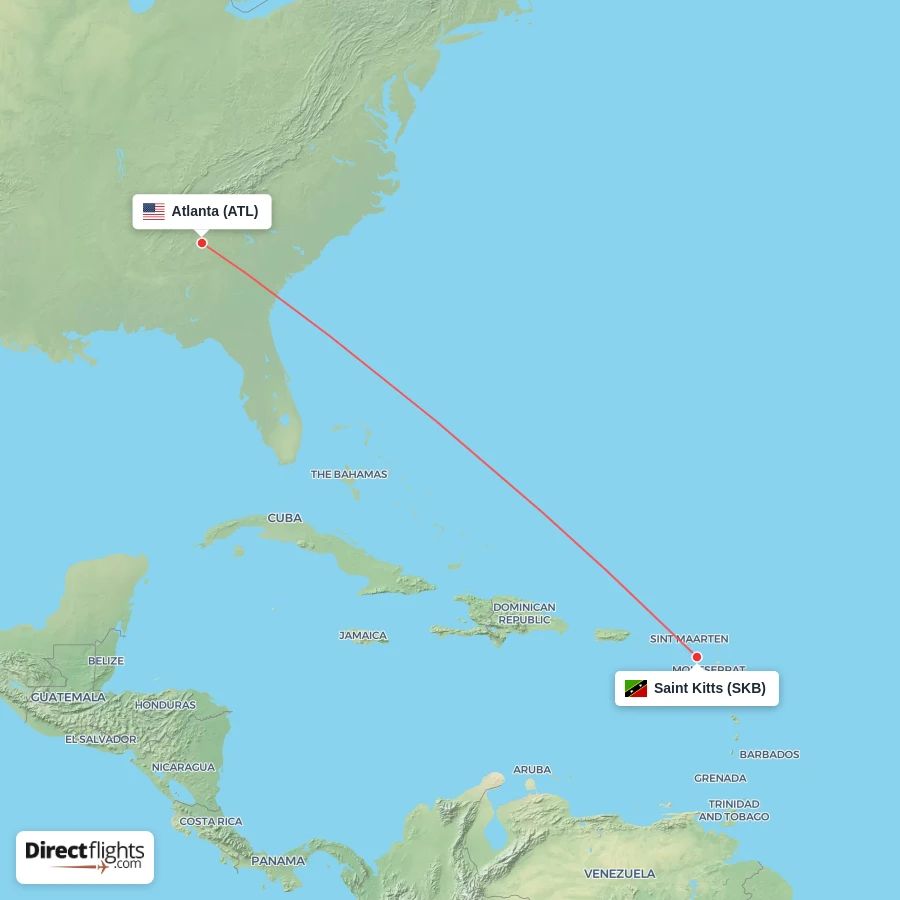 SKB - ATL route map