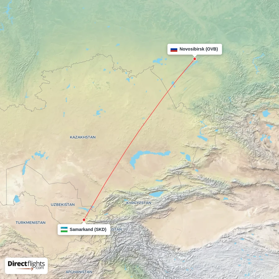 SKD - OVB route map
