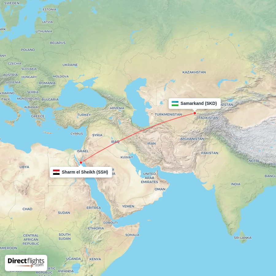 SKD - SSH route map