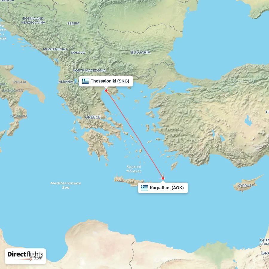 SKG - AOK route map